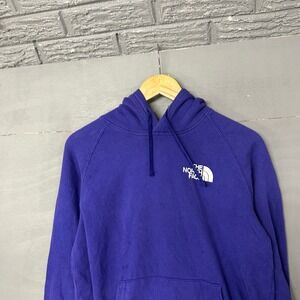 The North Face Mens Purple Pullover Hoodie Logo Sweatshirt Size M 2632